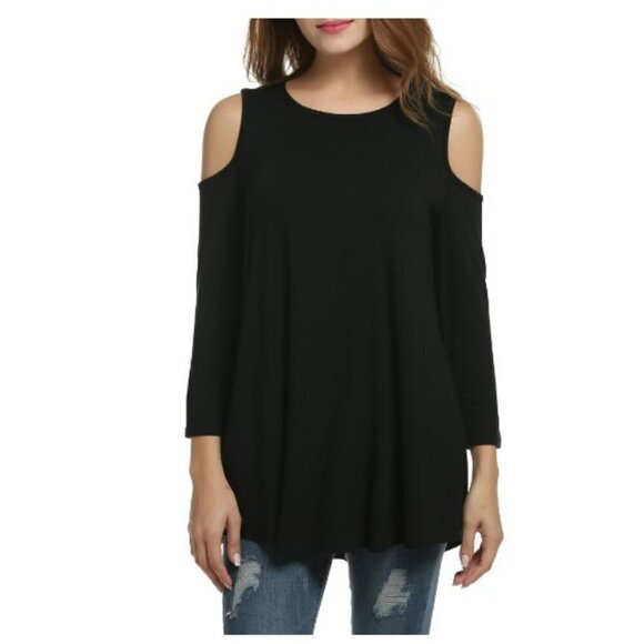 Zeagoo Tops - ZEAGOO Women's Cold Shoulder Top - Heather Greay